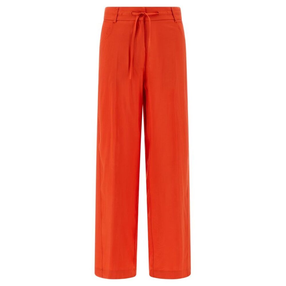 NUDE Orange Viscose Casual Women's Pants